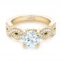 14k Yellow Gold 14k Yellow Gold Custom Diamond Engagement Ring - Flat View -  102905 - Thumbnail