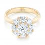 18k Yellow Gold Custom Diamond Engagement Ring - Flat View -  102927 - Thumbnail