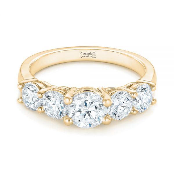 18k Yellow Gold 18k Yellow Gold Custom Diamond Engagement Ring - Flat View -  102941