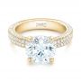 14k Yellow Gold 14k Yellow Gold Custom Diamond Engagement Ring - Flat View -  102971 - Thumbnail