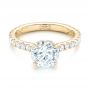 14k Yellow Gold 14k Yellow Gold Custom Diamond Engagement Ring - Flat View -  102995 - Thumbnail