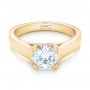 18k Yellow Gold 18k Yellow Gold Custom Diamond Engagement Ring - Flat View -  102996 - Thumbnail