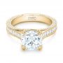 18k Yellow Gold 18k Yellow Gold Custom Diamond Engagement Ring - Flat View -  103013 - Thumbnail