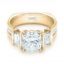 18k Yellow Gold 18k Yellow Gold Custom Diamond Engagement Ring - Flat View -  103017 - Thumbnail
