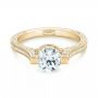 14k Yellow Gold 14k Yellow Gold Custom Diamond Engagement Ring - Flat View -  103053 - Thumbnail