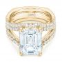 18k Yellow Gold 18k Yellow Gold Custom Diamond Engagement Ring - Flat View -  103138 - Thumbnail