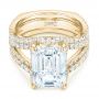 18k Yellow Gold 18k Yellow Gold Custom Diamond Engagement Ring - Flat View -  103138 - Thumbnail