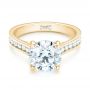 18k Yellow Gold 18k Yellow Gold Custom Diamond Engagement Ring - Flat View -  103150 - Thumbnail