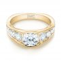 18k Yellow Gold 18k Yellow Gold Custom Diamond Engagement Ring - Flat View -  103165 - Thumbnail