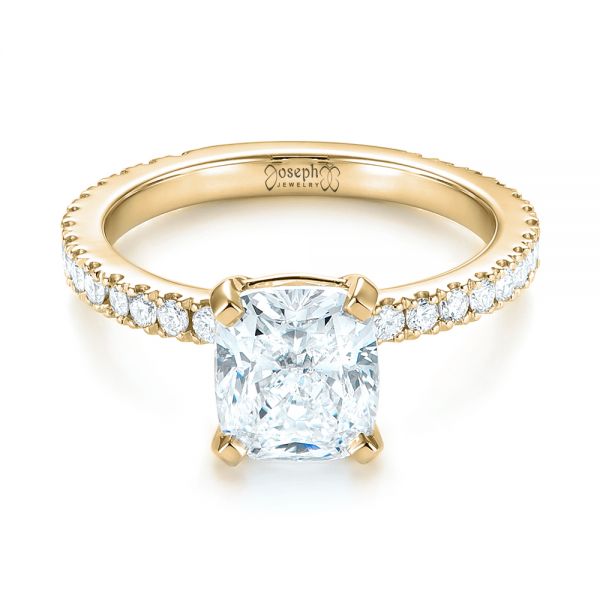 14k Yellow Gold 14k Yellow Gold Custom Diamond Engagement Ring - Flat View -  103222