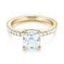 14k Yellow Gold 14k Yellow Gold Custom Diamond Engagement Ring - Flat View -  103222 - Thumbnail
