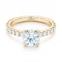 18k Yellow Gold 18k Yellow Gold Custom Diamond Engagement Ring - Flat View -  103235 - Thumbnail