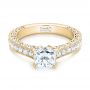 14k Yellow Gold 14k Yellow Gold Custom Diamond Engagement Ring - Flat View -  103303 - Thumbnail