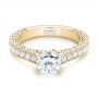 14k Yellow Gold 14k Yellow Gold Custom Diamond Engagement Ring - Flat View -  103303 - Thumbnail