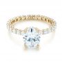 14k Yellow Gold 14k Yellow Gold Custom Diamond Engagement Ring - Flat View -  103355 - Thumbnail