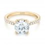 18k Yellow Gold 18k Yellow Gold Custom Diamond Engagement Ring - Flat View -  103369 - Thumbnail