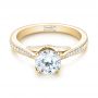 14k Yellow Gold 14k Yellow Gold Custom Diamond Engagement Ring - Flat View -  103464 - Thumbnail