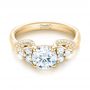 18k Yellow Gold 18k Yellow Gold Custom Diamond Engagement Ring - Flat View -  103519 - Thumbnail