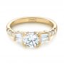 18k Yellow Gold 18k Yellow Gold Custom Diamond Engagement Ring - Flat View -  103521 - Thumbnail