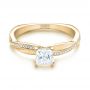 14k Yellow Gold 14k Yellow Gold Custom Diamond Engagement Ring - Flat View -  103637 - Thumbnail