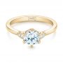 14k Yellow Gold 14k Yellow Gold Custom Diamond Engagement Ring - Flat View -  104329 - Thumbnail