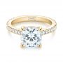 18k Yellow Gold 18k Yellow Gold Custom Diamond Engagement Ring - Flat View -  104401 - Thumbnail