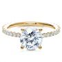 18k Yellow Gold 18k Yellow Gold Custom Diamond Engagement Ring - Flat View -  1104 - Thumbnail