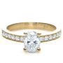18k Yellow Gold 18k Yellow Gold Custom Diamond Engagement Ring - Flat View -  1107 - Thumbnail