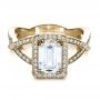 18k Yellow Gold 18k Yellow Gold Custom Diamond Engagement Ring - Flat View -  1159 - Thumbnail