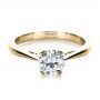 14k Yellow Gold 14k Yellow Gold Custom Diamond Engagement Ring - Flat View -  1162 - Thumbnail