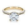 18k Yellow Gold 18k Yellow Gold Custom Diamond Engagement Ring - Flat View -  1164 - Thumbnail
