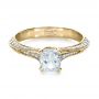 14k Yellow Gold 14k Yellow Gold Custom Diamond Engagement Ring - Flat View -  1268 - Thumbnail