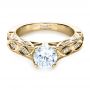 14k Yellow Gold 14k Yellow Gold Custom Diamond Engagement Ring - Flat View -  1296 - Thumbnail