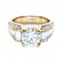 18k Yellow Gold 18k Yellow Gold Custom Diamond Engagement Ring - Flat View -  1434 - Thumbnail
