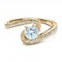 14k Yellow Gold 14k Yellow Gold Custom Diamond Engagement Ring - Flat View -  1449 - Thumbnail