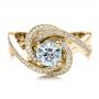 18k Yellow Gold 18k Yellow Gold Custom Diamond Engagement Ring - Flat View -  1476 - Thumbnail