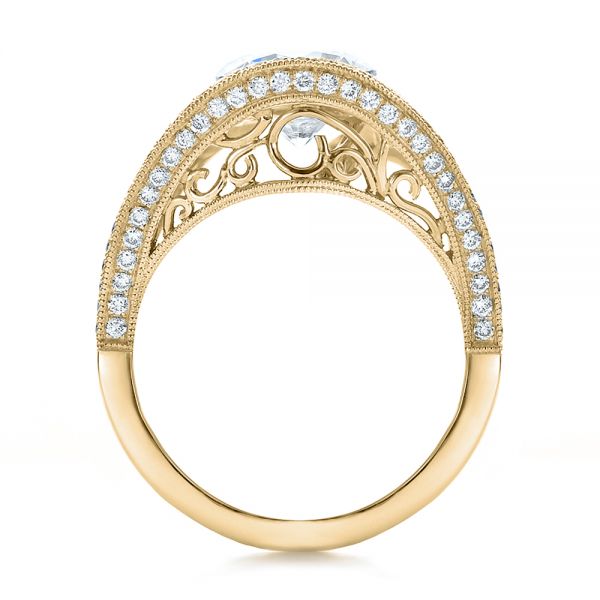14k Yellow Gold 14k Yellow Gold Custom Diamond Engagement Ring - Front View - 100551