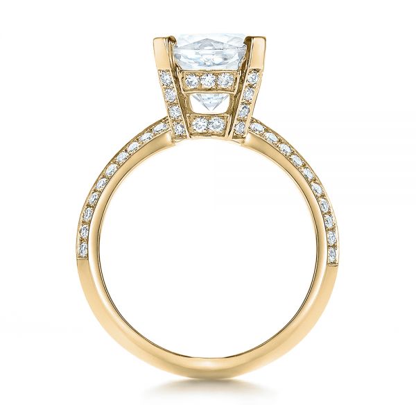 14k Yellow Gold 14k Yellow Gold Custom Diamond Engagement Ring - Front View -  100839