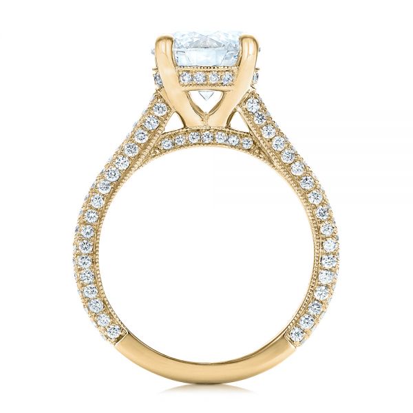 14k Yellow Gold 14k Yellow Gold Custom Diamond Engagement Ring - Front View -  101994