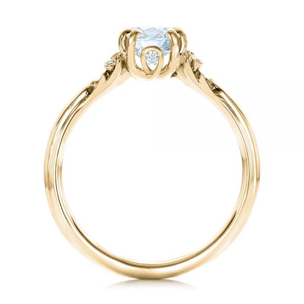 18k Yellow Gold 18k Yellow Gold Custom Diamond Engagement Ring - Front View -  102024