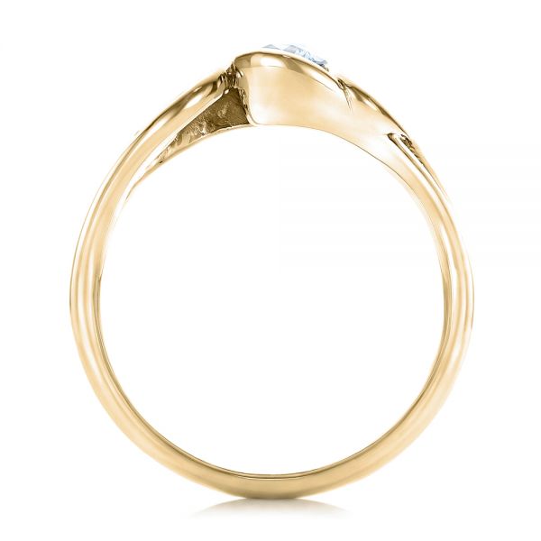 18k Yellow Gold 18k Yellow Gold Custom Diamond Engagement Ring - Front View -  102089