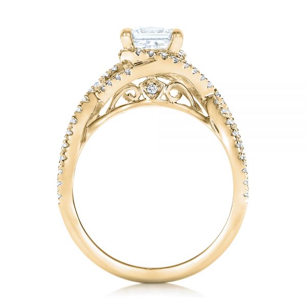 14k Yellow Gold 14k Yellow Gold Custom Diamond Engagement Ring - Front View - 102148