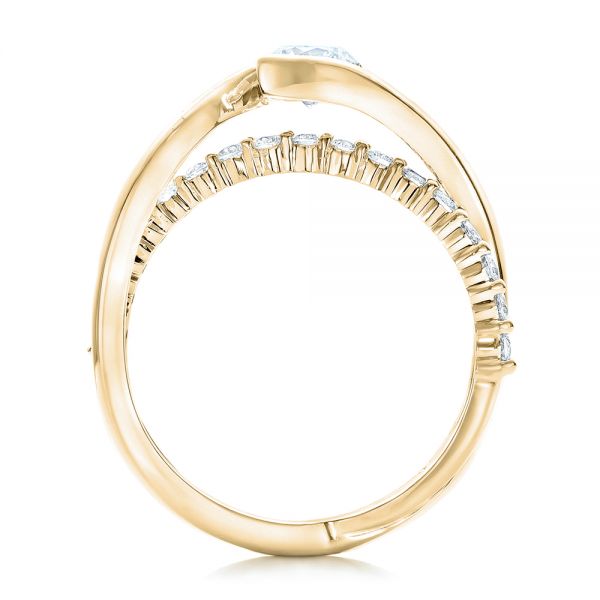 14k Yellow Gold 14k Yellow Gold Custom Diamond Engagement Ring - Front View -  102277