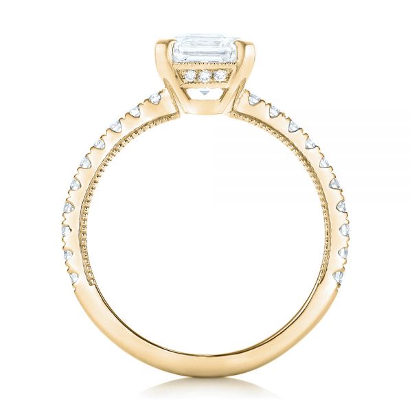 14k Yellow Gold 14k Yellow Gold Custom Diamond Engagement Ring - Front View -  102289