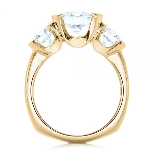 18k Yellow Gold 18k Yellow Gold Custom Diamond Engagement Ring - Front View -  102296