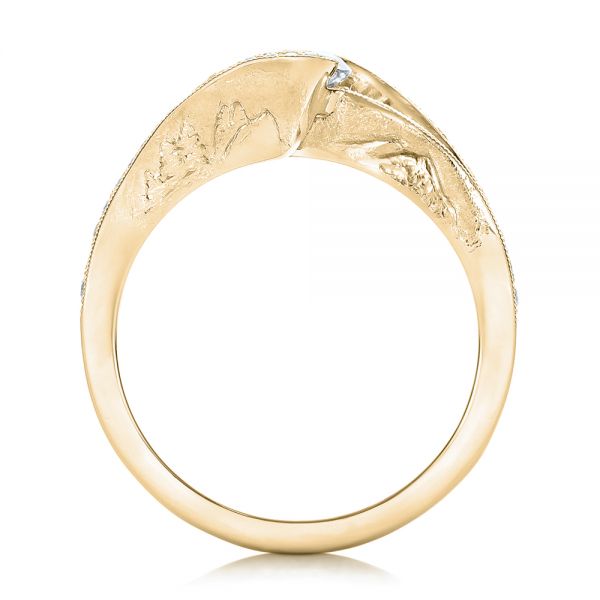 14k Yellow Gold 14k Yellow Gold Custom Diamond Engagement Ring - Front View -  102315