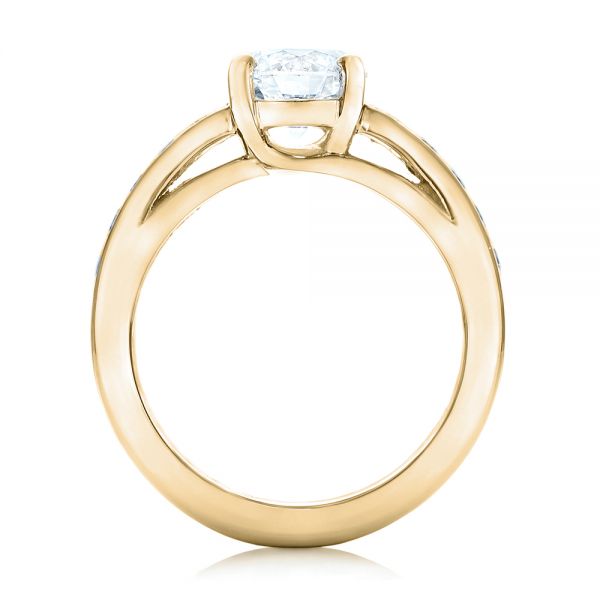 14k Yellow Gold 14k Yellow Gold Custom Diamond Engagement Ring - Front View -  102345