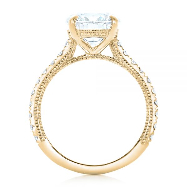 14k Yellow Gold 14k Yellow Gold Custom Diamond Engagement Ring - Front View - 102402
