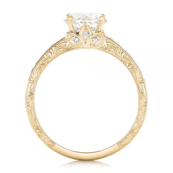 14k Yellow Gold 14k Yellow Gold Custom Diamond Engagement Ring - Front View - 102462