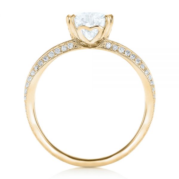 14k Yellow Gold 14k Yellow Gold Custom Diamond Engagement Ring - Front View - 102463